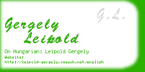 gergely leipold business card